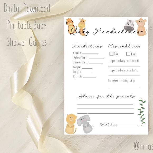 Printable Baby shower games pack of 6 - Picture 2 of 7